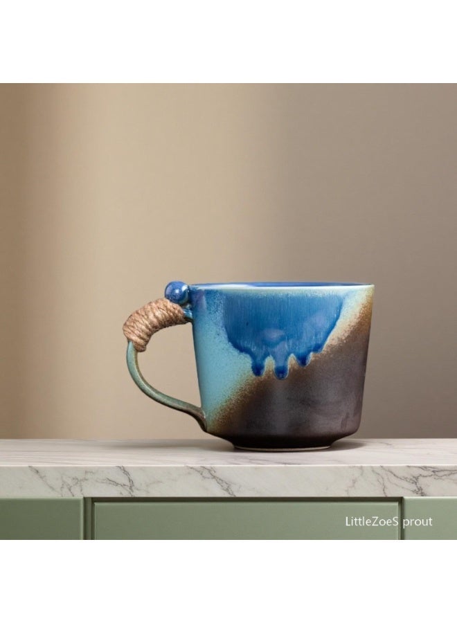 Clink Handmade Rustic Ceramic Japanese Style Mug with Rope Handle – Artisan Glaze Coffee & Tea Cup - Image 5